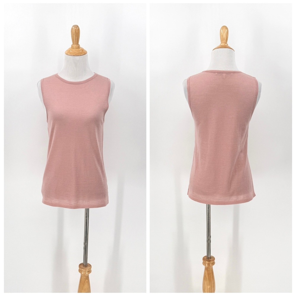 NAKED CASHMERE Tank Top Women XS Pink Sleeveless Crew Neck Lightweight Shell